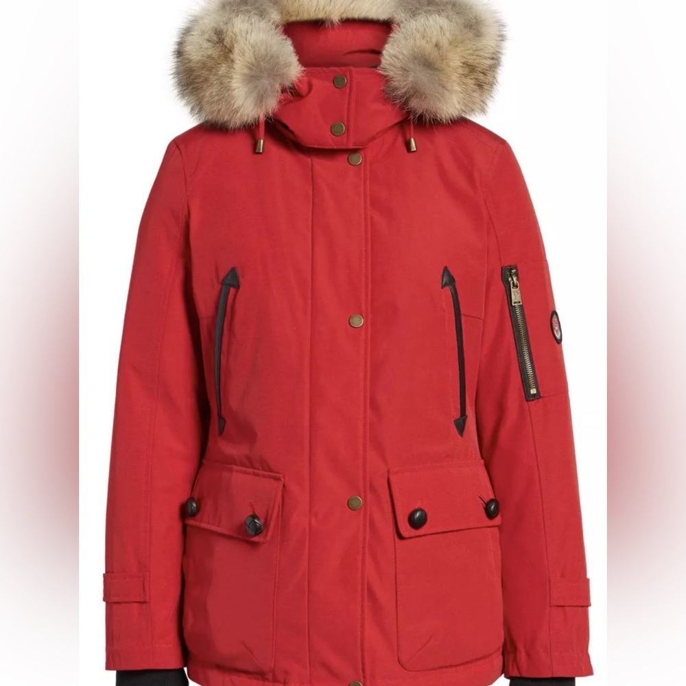 Pendleton Bachelor Coyote Fur Trim Duck Down Jacket XS TP - Picture 2 of 12